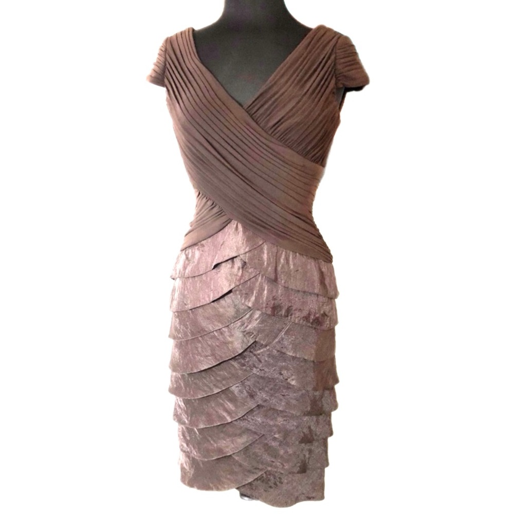 Adrianna Papell dressy piece with stretch top and a lightweight layered skirt